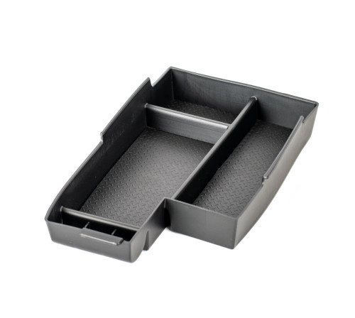 Overhead and angled photo of Vehicle OCD by BaseLayer center console tray for your Bronco Sport (2021+) and your Ford Escape (2020+)
