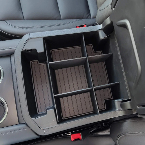 The BaseLayer Suburban, Tahoe, Yukon, Yukon XL - Center Sliding Console Organizer installed in console