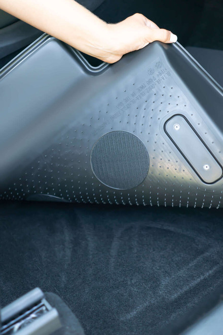 Tesla Model Y Custom-Fit Passenger Side Floor Liner by BaseLayer with Bottom Retention Features