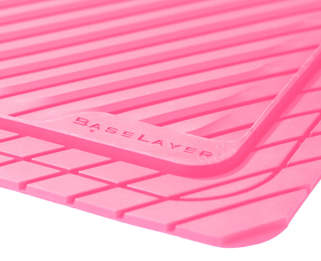 BaseLayer - 4-Piece Car Mats and Rear Cargo Liner - Universal Pink  Cut-to-Fit