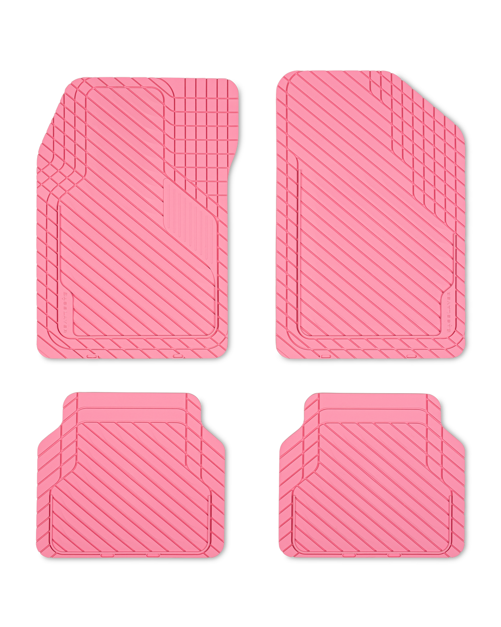 CAR PASS Pink Edge Leather Car Floor Mats, Universal Car Mats with Double  Stitch Line and Anti-Slip Backing Design, for Cute Girly Women, Fit 95%