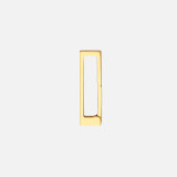 Rectangle push lock chain clasp crafted in 14k gold, featuring a beautiful square wire silhouette.