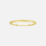 The bamboo ring is crafted in 14k solid gold and carved with subtle hints of texture throughout.