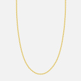 A Lite rolo chain necklace in buttery 10k and 14k gold, showcasing rounded belcher links.