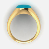 Stunning 14k Gold Elegant Turquoise Ring - Front View