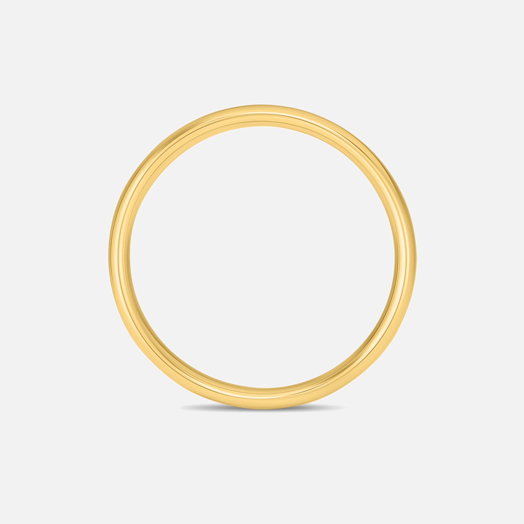 Crafted from 14k gold, this thin wedding band will give any special moment a cool, contemporary edge.