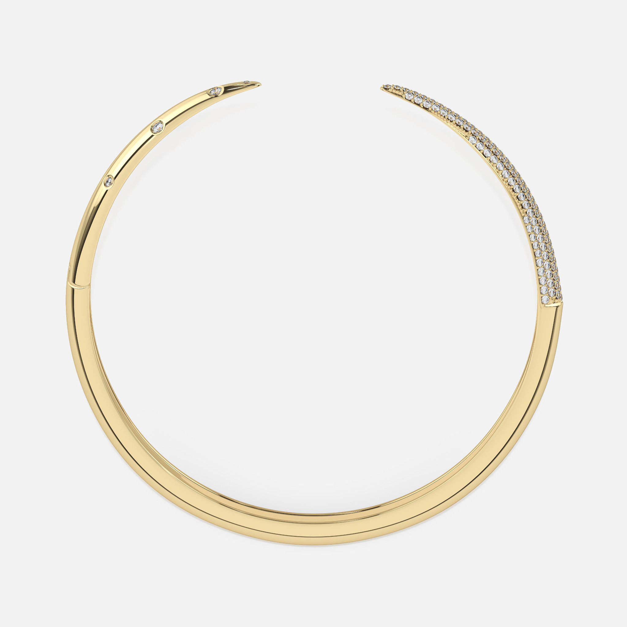 Elevate your look with this eternally-chic 14k gold cuff bracelet, featuring .49ct of diamonds for a touch of timeless glamour worn alone or stacked.