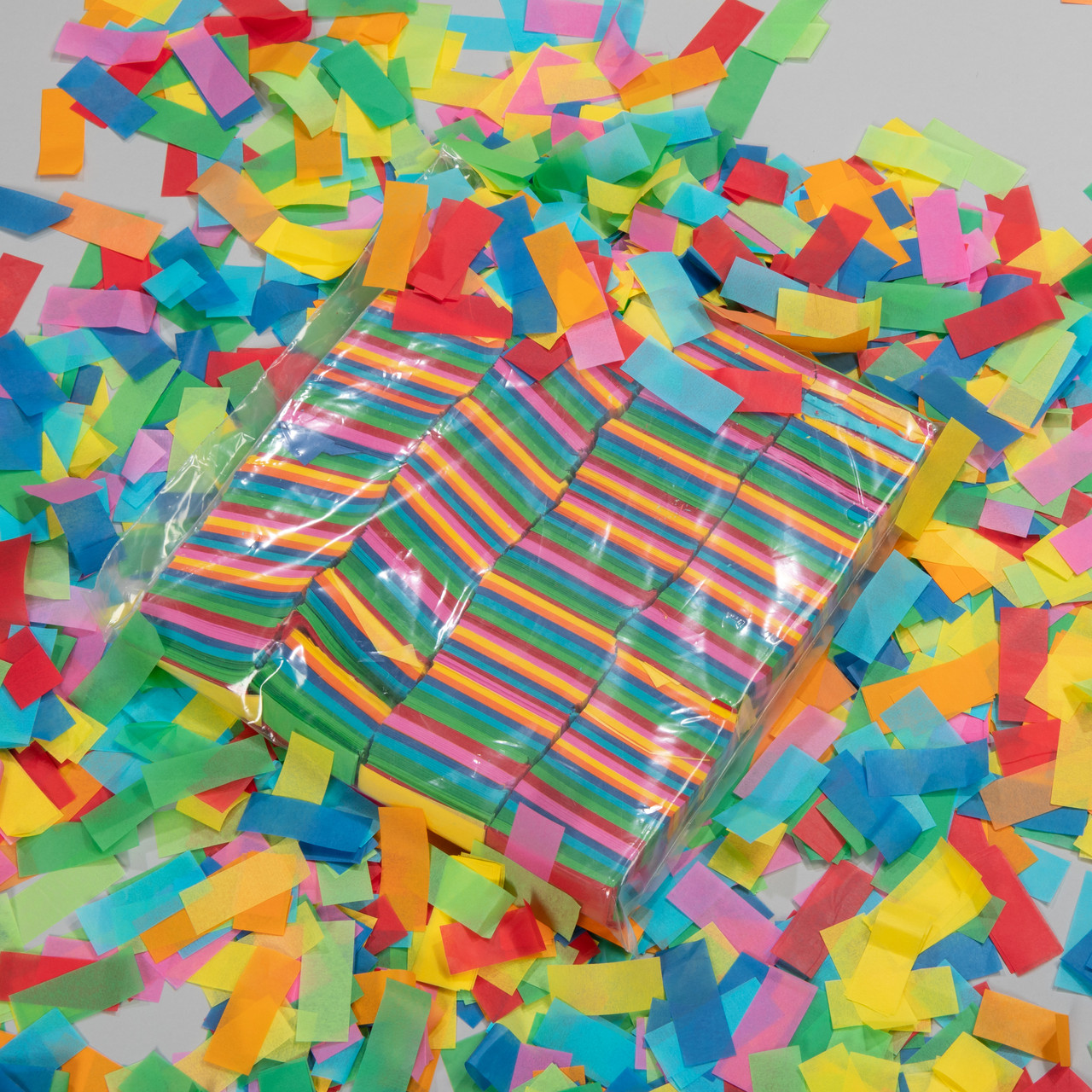 ◁Confeti papel rectangular multicolor