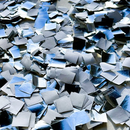  Silver BioGlitter Biodegradable Metallic Confetti - 2cm x 2cm Squares- 1kg bag