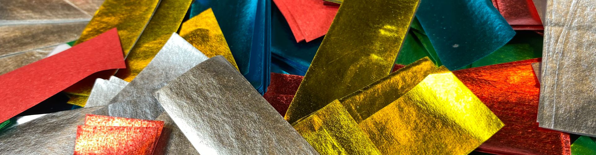 BioGlitter biodegradable metallic glitter confetti in range of six colours