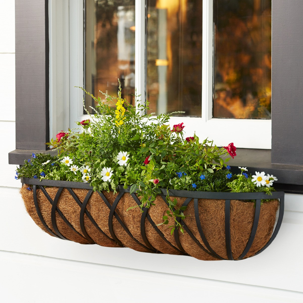 デコパージュ ꔛ‬ꕤ ガーデン雑貨 *フェンス  *ピック *アリウム *リメ缶 Arch Hayrack Window Box | Free Shipping | Windowbox.com | Wrought