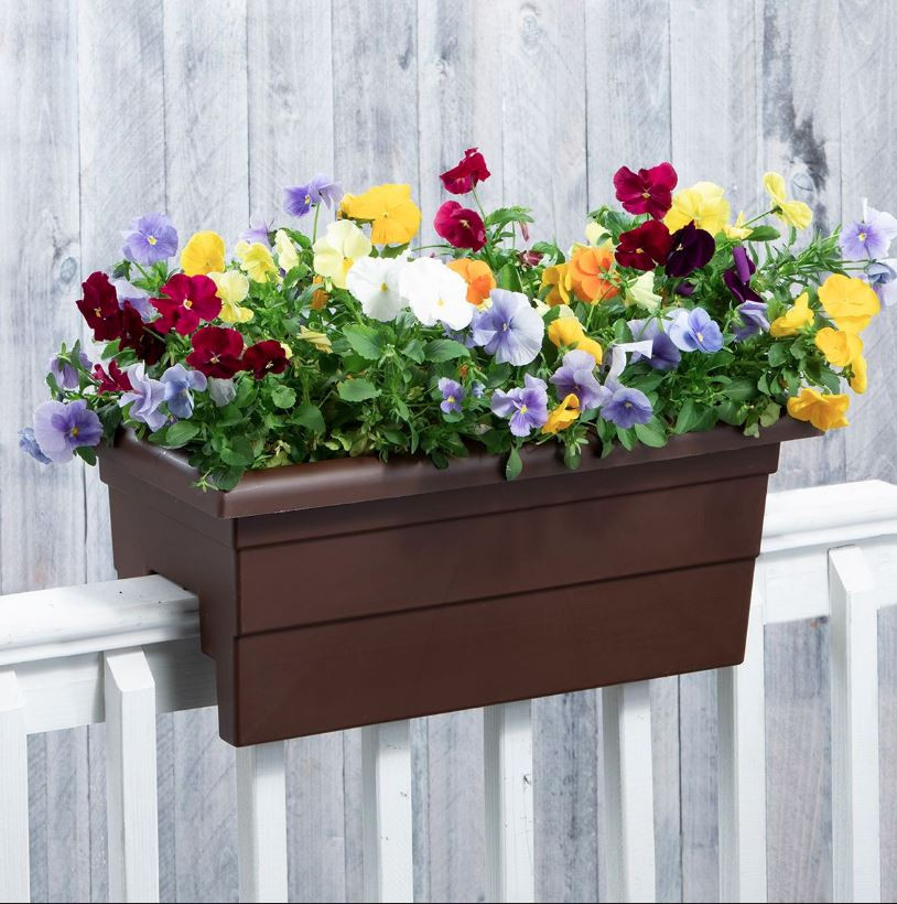 Countryside Railing Planter 2 Sizes 5 Colors