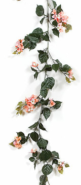 Polyblend UV rated bougainvillea garland in peachy pink cream