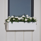 PVC 2 in 1 Window Box or Liner place under a window planted with gardenia flowers