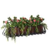 European Railing Planter with flowers
