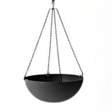 Black Fiberglass Hanging Basket