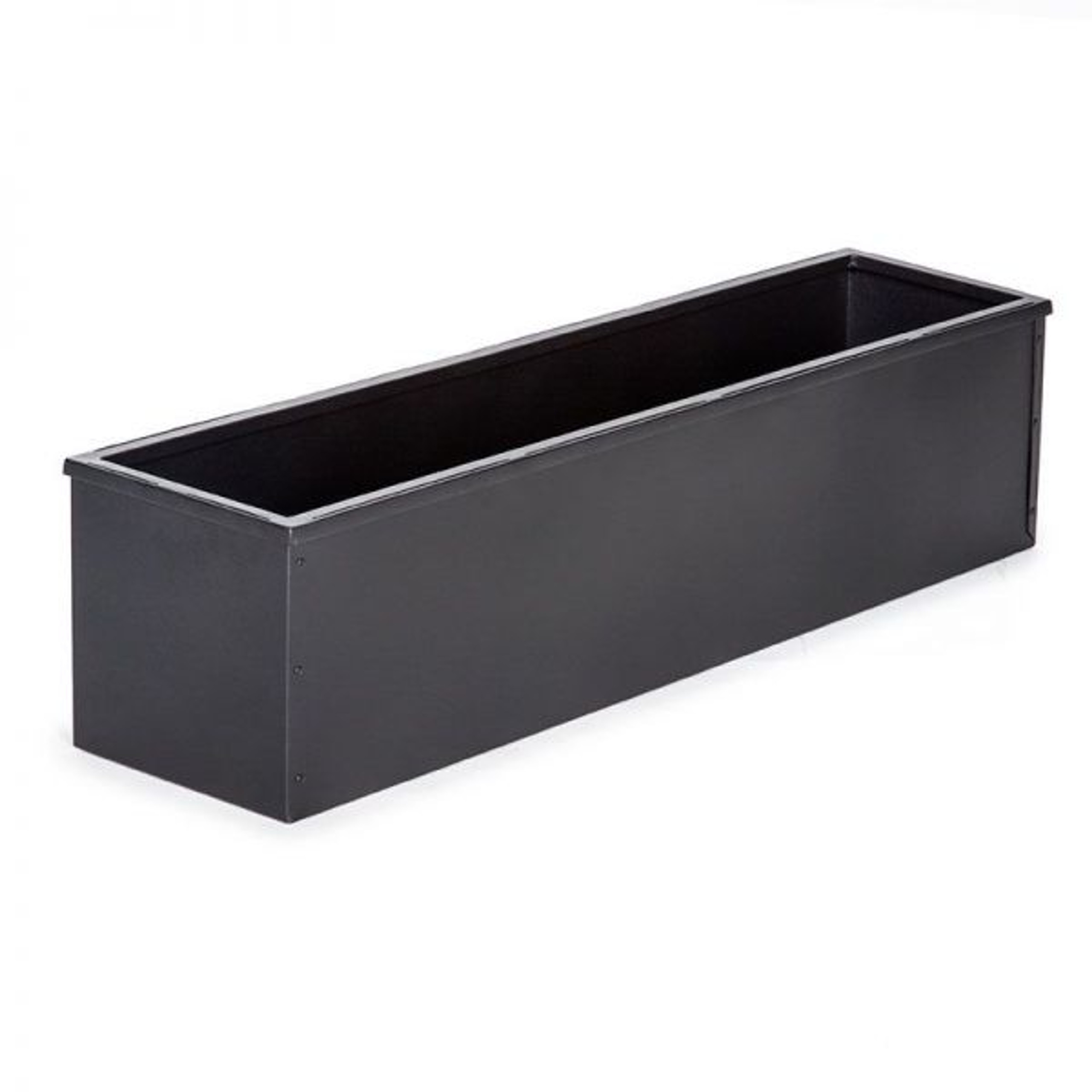 Black Galvanized 2in1 Metal Window Box or Liner