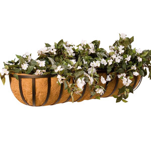 XL English Garden Hayrack with white flowers on a white background XL English Garden Hayrack with white flowers on a white background