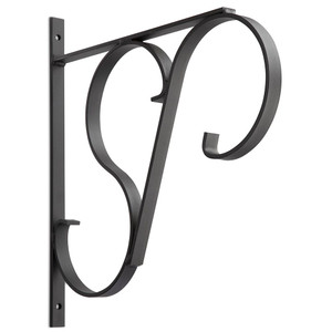 Black Scroll Hanging Basket Bracket Black Scroll Hanging Basket Bracket