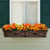 48"  Medallion Window Box with two repeating "X" patterns, with flowers, oil rubbed bronze liner