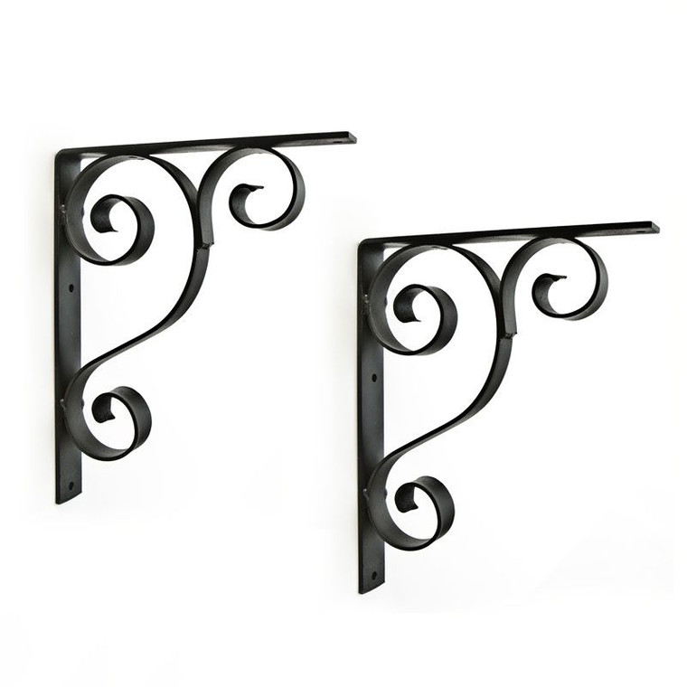 Scroll Strap Window Box Bracket Pair