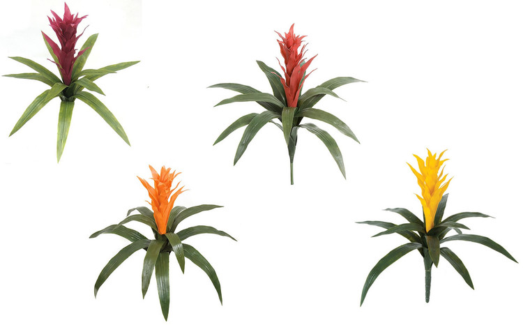 Outdoor UV Rated Guzmania in four colors 22" height