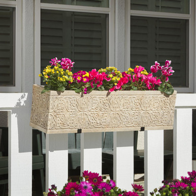 Jaadar Fiberstone Railing Planter