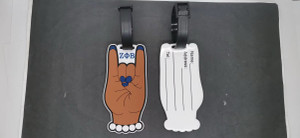 Zeta hand sign luggage tag