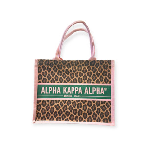 Alpha Kappa Alpha  Everyday  tote -leopard color block medium