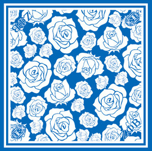 Zeta Phi Beta  Scarf - roses region- shield replaced by Region text