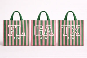 Alpha Kappa Alpha  Everyday  tote - state stripe medium drop 2