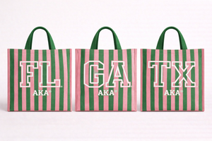 Alpha Kappa Alpha  Everyday  tote - state stripe medium drop 3