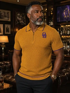 CONCLAVE PREORDER SPECIAL - Omega Psi Phi “Beckett” Polo Old GOLD