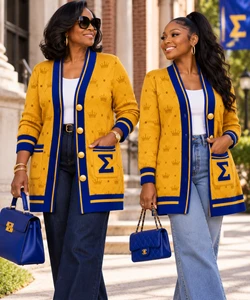 Sigma Gamma Rho Cardigan - Crowned Sigma | ORDERS START SHIPPING 10/31