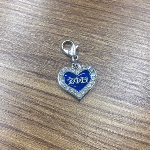 Zeta Phi Beta enamel heart charm Zeta Phi Beta enamel heart charm