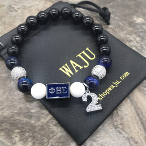Phi Beta Sigma Bracelet with number charm Phi Beta Sigma Bracelet with number charm