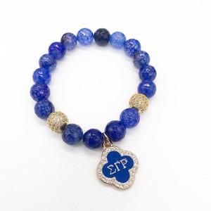 Sigma Gamma Rho Bracelet with clover charm Sigma Gamma Rho Bracelet with clover charm