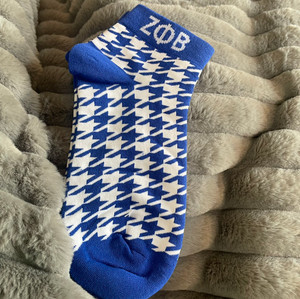 Zeta Phi Beta Houndstooth  Ankle Socks Zeta Phi Beta Houndstooth  Ankle Socks