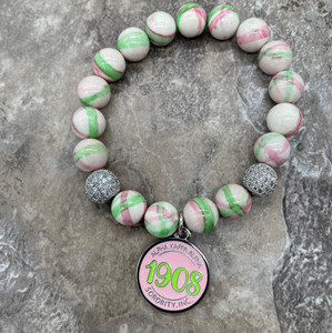 Alpha Kappa Alpha “Maci” bracelet with circle 1908 charm Alpha Kappa Alpha “Maci” bracelet with circle 1908 charm
