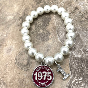 LTA Pearl Bracelet with NUMBER Charm LTA Pearl Bracelet with NUMBER Charm