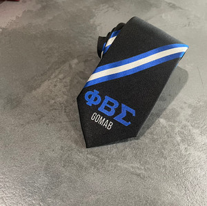 Phi Beta Sigma Silk  Neck Tie - Black Gomab Phi Beta Sigma Silk  Neck Tie - Black Gomab