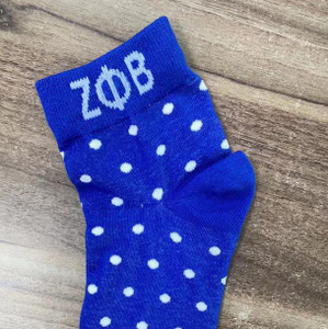 Zeta Phi Beta Ankle Socks - polka dot