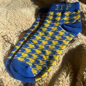 Sigma Gamma Rho  Ankle Socks - houndstooth Sigma Gamma Rho  Ankle Socks - houndstooth