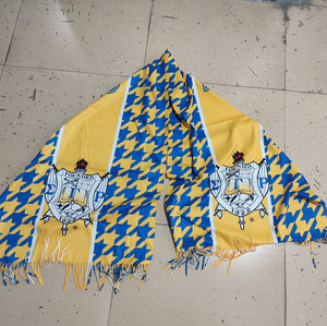 Sigma Gamma Rho Houndstooth Shawl- yellow center Sigma Gamma Rho Houndstooth Shawl- yellow center