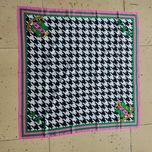 Alpha Kappa Alpha Scarf - square Houndstooth black/white