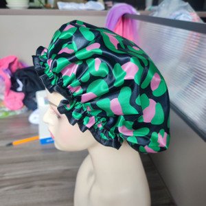 Shower cap  -black leopard print