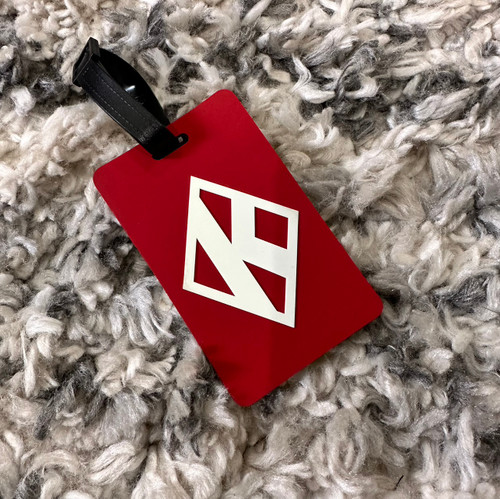 Floating K luggage tag