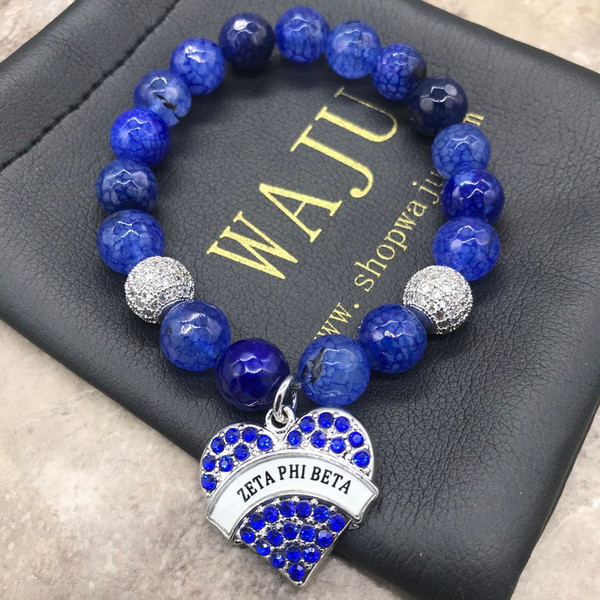 Zeta Phi Beta "Lacy" Bracelet with charm