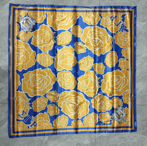 Sigma Gamma Rho Scarf- Roses Print