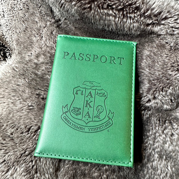 Passport Cover - AKA dark green PU Leather